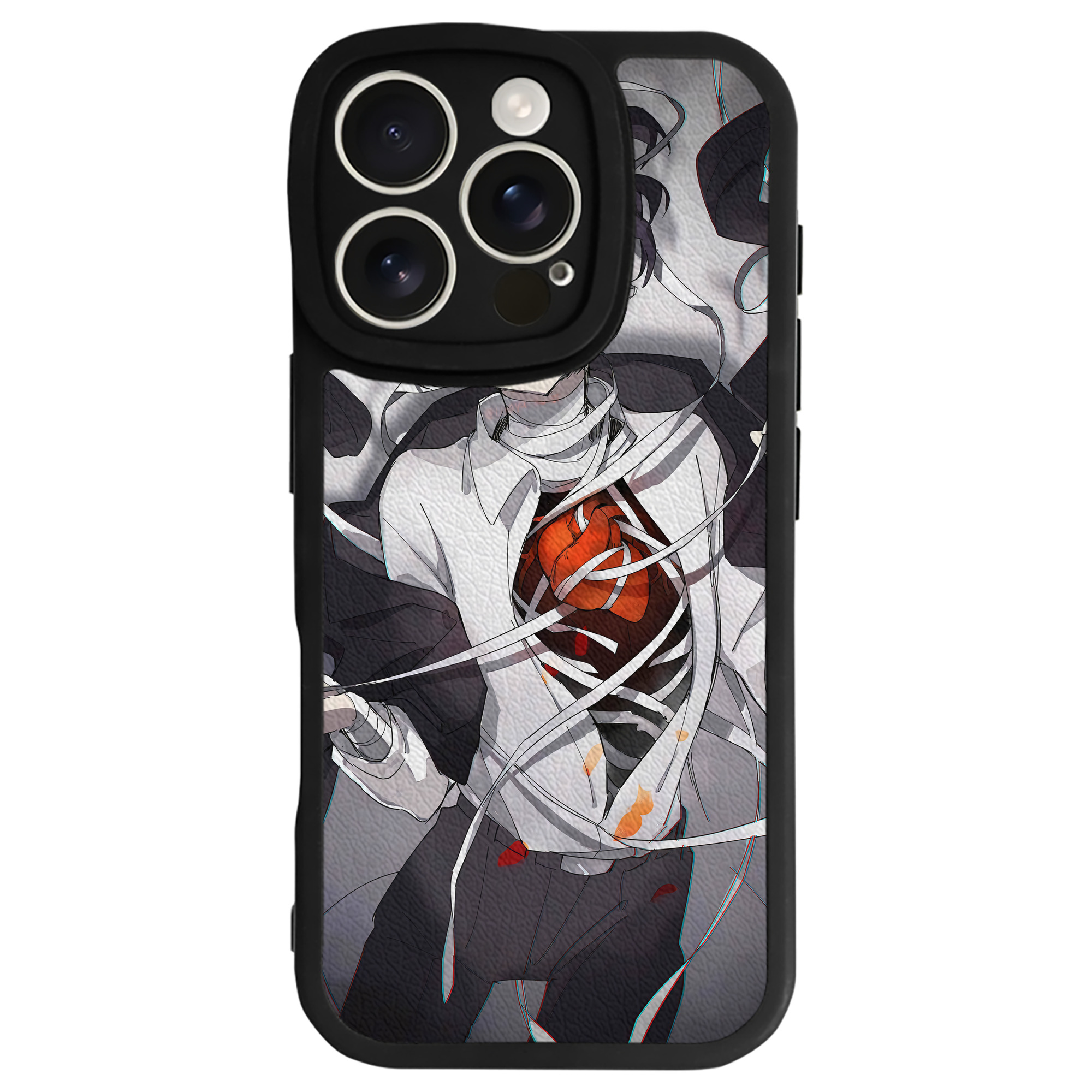（画像用） 文豪ストレイドッグス Bungo Stray Dogs 【iPhone 16シリーズ対応】シリコンスマホケース（レザー調） 材質：シリコン